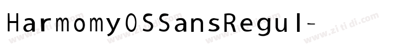 HarmomyOS Sans Regul字体转换